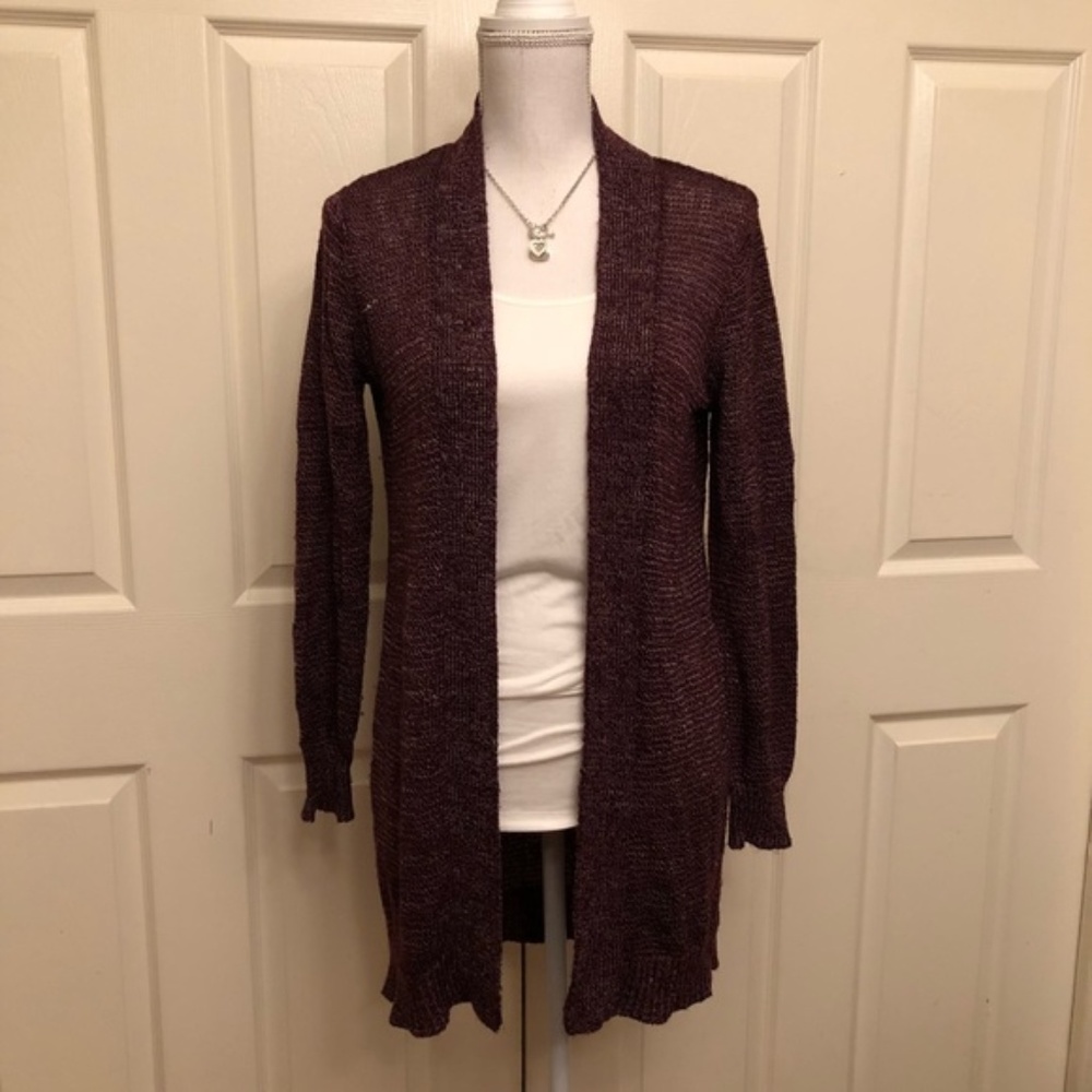 COTTON ON women's open cardigan color burgundy lightweight size S